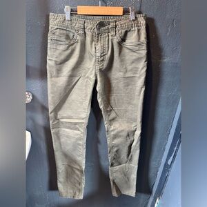 Prana Men's Olive Green Slim Fit Chinos Size 30W